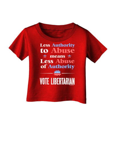 Libertarian Against Authority Abuse Infant T-Shirt Dark-Infant T-Shirt-TooLoud-Red-06-Months-Davson Sales