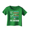 Libertarian Against Authority Abuse Infant T-Shirt Dark-Infant T-Shirt-TooLoud-Clover-Green-06-Months-Davson Sales