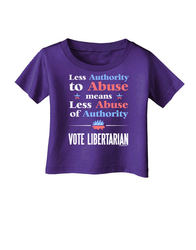Libertarian Against Authority Abuse Infant T-Shirt Dark-Infant T-Shirt-TooLoud-Purple-06-Months-Davson Sales