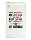 Libertarian Against Authority Abuse Micro Terry Gromet Golf Towel 16 x 25 inch-Golf Towel-TooLoud-White-Davson Sales