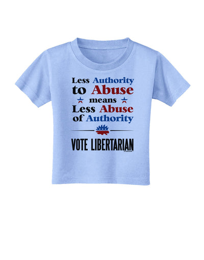 Libertarian Against Authority Abuse Toddler T-Shirt-Toddler T-Shirt-TooLoud-Aquatic-Blue-2T-Davson Sales