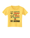 Libertarian Against Authority Abuse Toddler T-Shirt-Toddler T-Shirt-TooLoud-Yellow-2T-Davson Sales