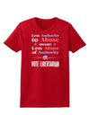 Libertarian Against Authority Abuse Womens Dark T-Shirt-TooLoud-Red-X-Small-Davson Sales