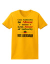 Libertarian Against Authority Abuse Womens T-Shirt-Womens T-Shirt-TooLoud-Gold-X-Small-Davson Sales