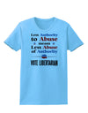 Libertarian Against Authority Abuse Womens T-Shirt-Womens T-Shirt-TooLoud-Aquatic-Blue-X-Small-Davson Sales