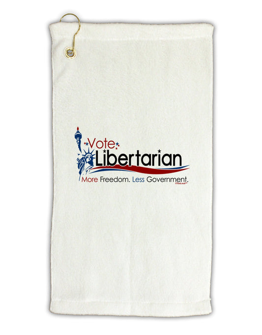 Libertarian Slogan Micro Terry Gromet Golf Towel 11"x19-Golf Towel-TooLoud-White-Davson Sales