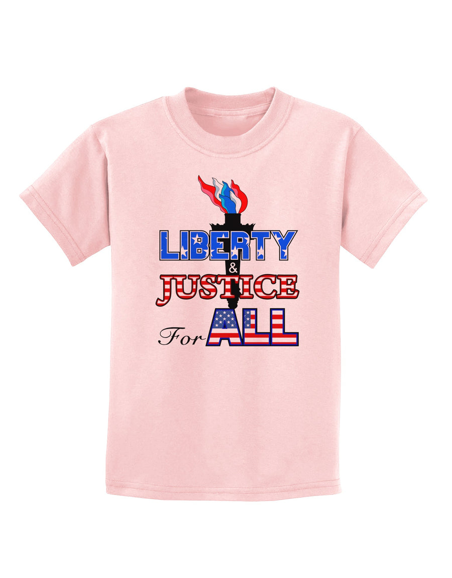 Liberty and Justice for All Childrens T-Shirt-Childrens T-Shirt-TooLoud-White-X-Small-Davson Sales