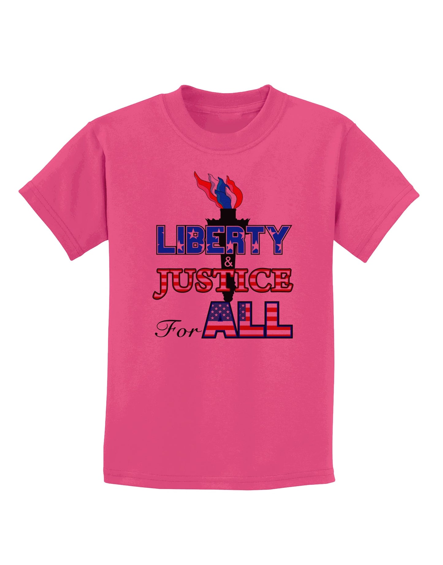 Liberty and Justice for All Childrens T-Shirt-Childrens T-Shirt-TooLoud-Sangria-X-Small-Davson Sales