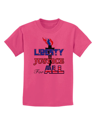 Liberty and Justice for All Childrens T-Shirt-Childrens T-Shirt-TooLoud-Sangria-X-Small-Davson Sales