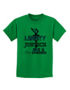 Liberty and Justice for All Childrens T-Shirt-Childrens T-Shirt-TooLoud-Kelly-Green-X-Small-Davson Sales