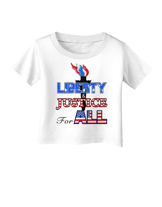 Liberty and Justice for All Infant T-Shirt-Infant T-Shirt-TooLoud-White-06-Months-Davson Sales