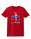 Liberty and Justice for All Womens Dark T-Shirt-TooLoud-Red-X-Small-Davson Sales