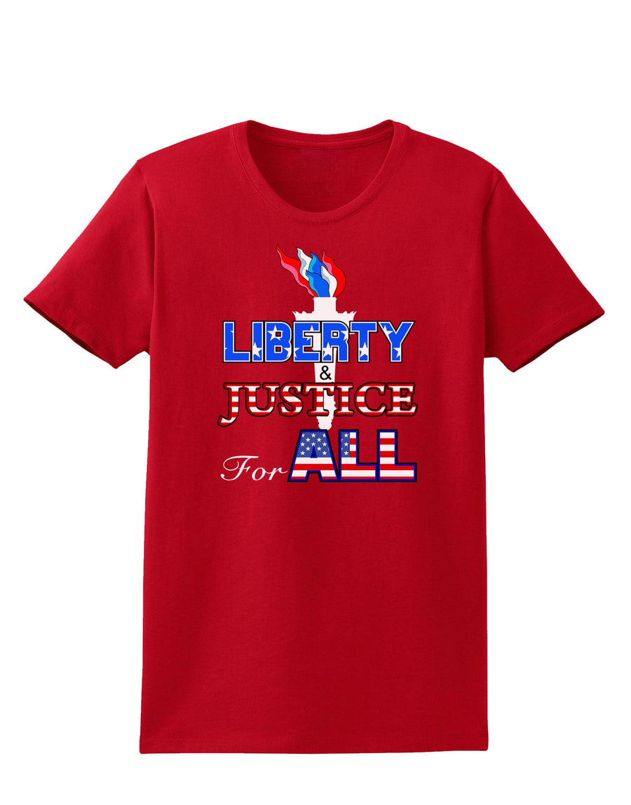 Liberty and Justice for All Womens Dark T-Shirt-TooLoud-Black-X-Small-Davson Sales
