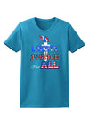 Liberty and Justice for All Womens Dark T-Shirt-TooLoud-Turquoise-X-Small-Davson Sales