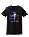 Liberty and Justice for All Womens Dark T-Shirt-TooLoud-Black-X-Small-Davson Sales