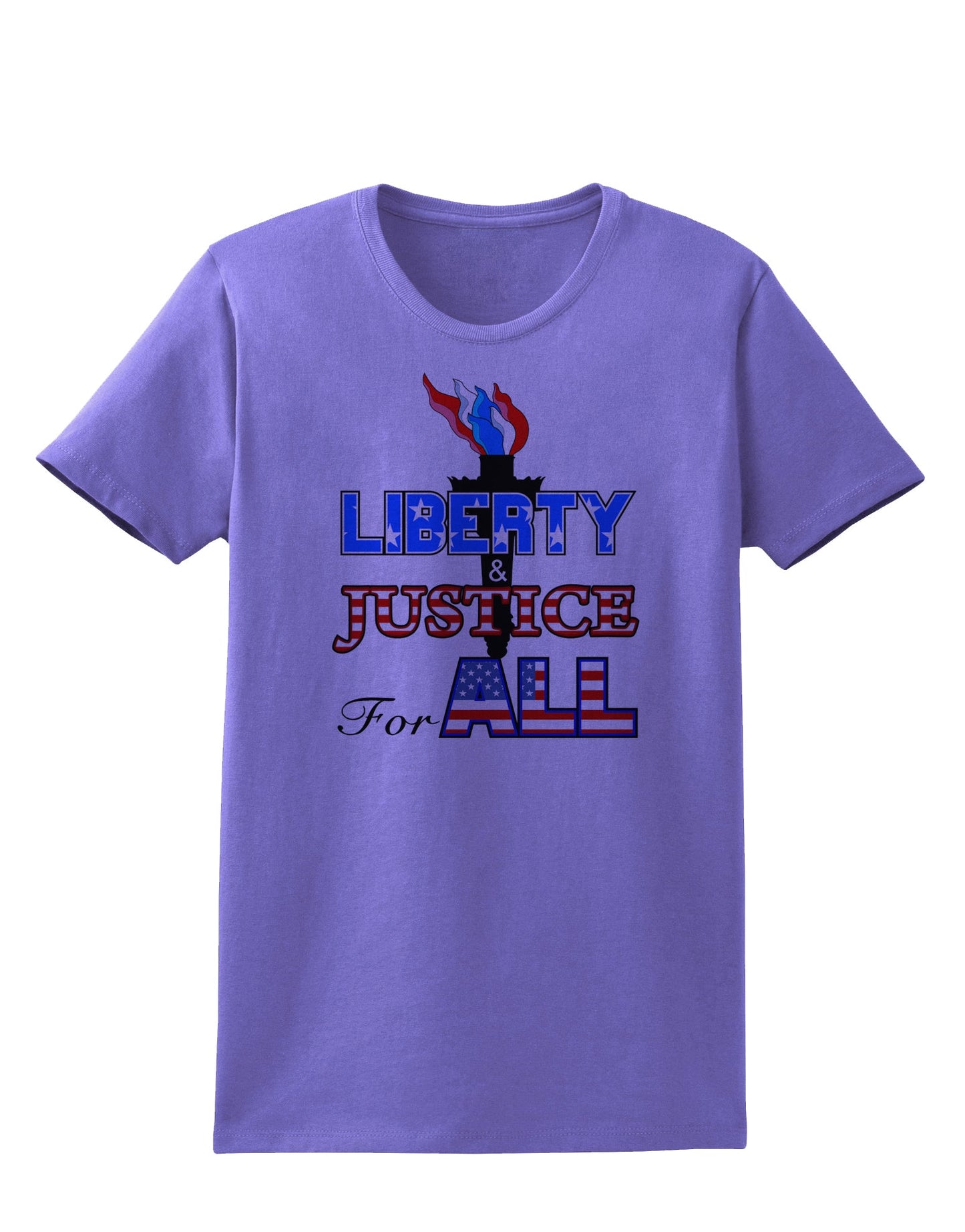 Liberty and Justice for All Womens T-Shirt-Womens T-Shirt-TooLoud-Violet-X-Small-Davson Sales