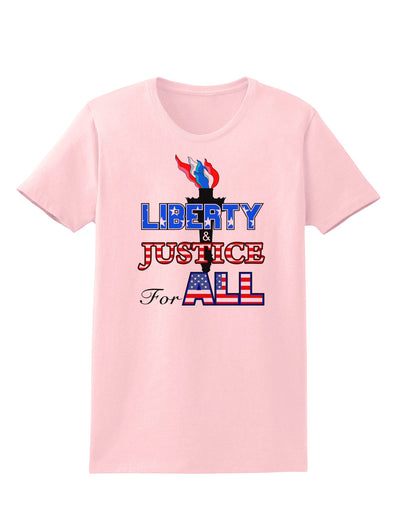 Liberty and Justice for All Womens T-Shirt-Womens T-Shirt-TooLoud-PalePink-X-Small-Davson Sales