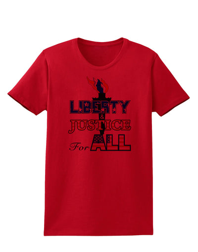 Liberty and Justice for All Womens T-Shirt-Womens T-Shirt-TooLoud-Red-X-Small-Davson Sales