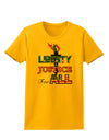 Liberty and Justice for All Womens T-Shirt-Womens T-Shirt-TooLoud-Gold-X-Small-Davson Sales