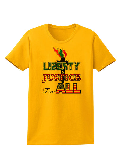 Liberty and Justice for All Womens T-Shirt-Womens T-Shirt-TooLoud-Gold-X-Small-Davson Sales