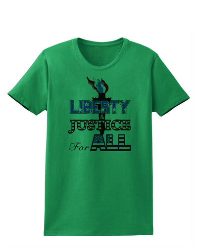 Liberty and Justice for All Womens T-Shirt-Womens T-Shirt-TooLoud-Kelly-Green-X-Small-Davson Sales