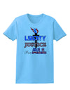 Liberty and Justice for All Womens T-Shirt-Womens T-Shirt-TooLoud-Aquatic-Blue-X-Small-Davson Sales