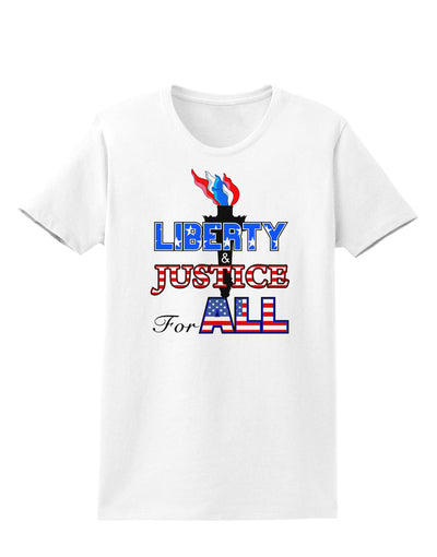 Liberty and Justice for All Womens T-Shirt-Womens T-Shirt-TooLoud-White-X-Small-Davson Sales