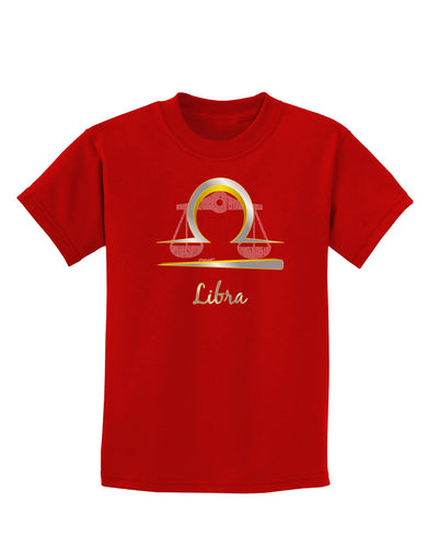 Libra Symbol Childrens Dark T-Shirt-Childrens T-Shirt-TooLoud-Red-X-Small-Davson Sales