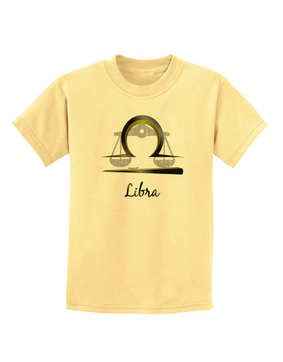 Libra Symbol Childrens T-Shirt-Childrens T-Shirt-TooLoud-Daffodil-Yellow-X-Small-Davson Sales