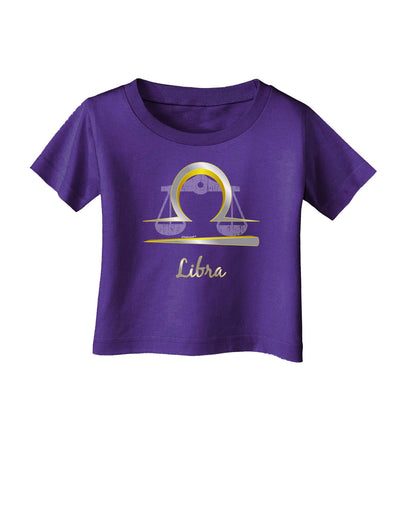 Libra Symbol Infant T-Shirt Dark-Infant T-Shirt-TooLoud-Purple-06-Months-Davson Sales