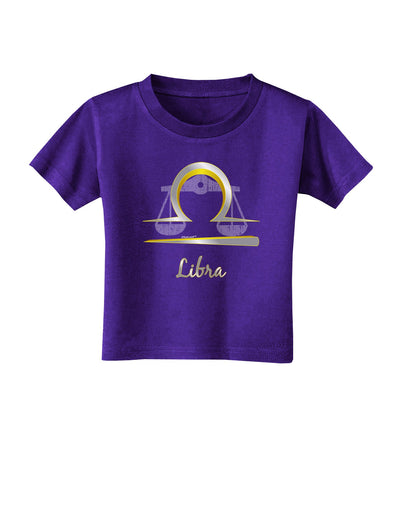 Libra Symbol Toddler T-Shirt Dark-Toddler T-Shirt-TooLoud-Purple-2T-Davson Sales