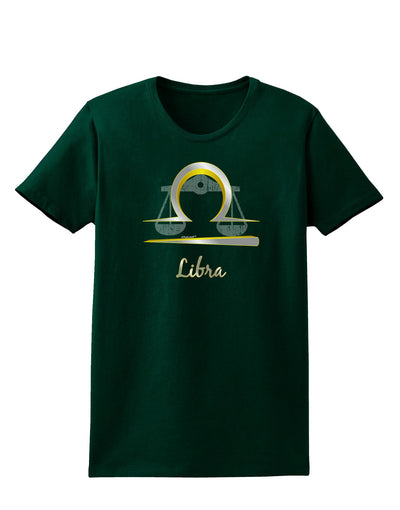 Libra Symbol Womens Dark T-Shirt-TooLoud-Forest-Green-Small-Davson Sales