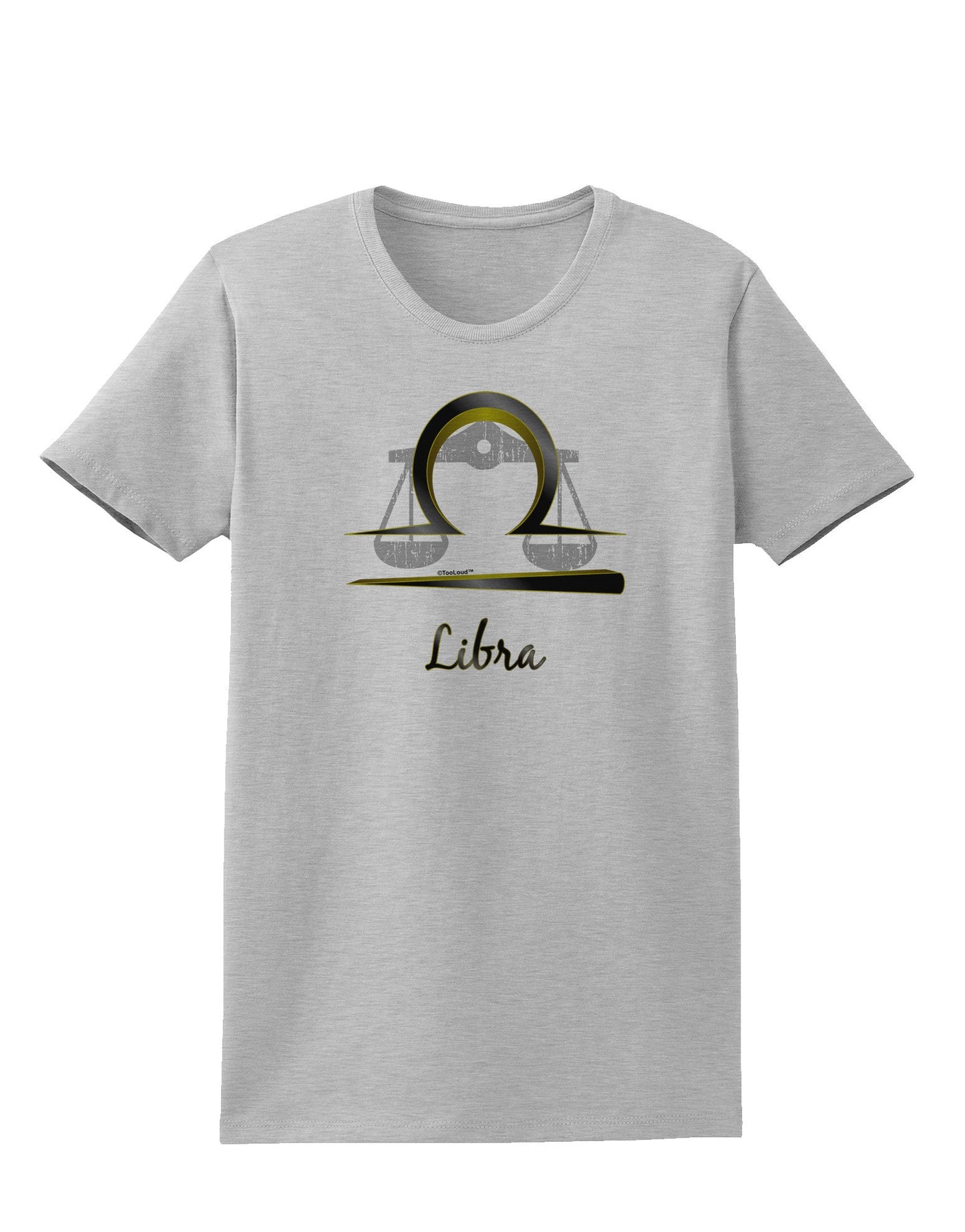 Libra Symbol Womens T-Shirt-Womens T-Shirt-TooLoud-AshGray-X-Small-Davson Sales