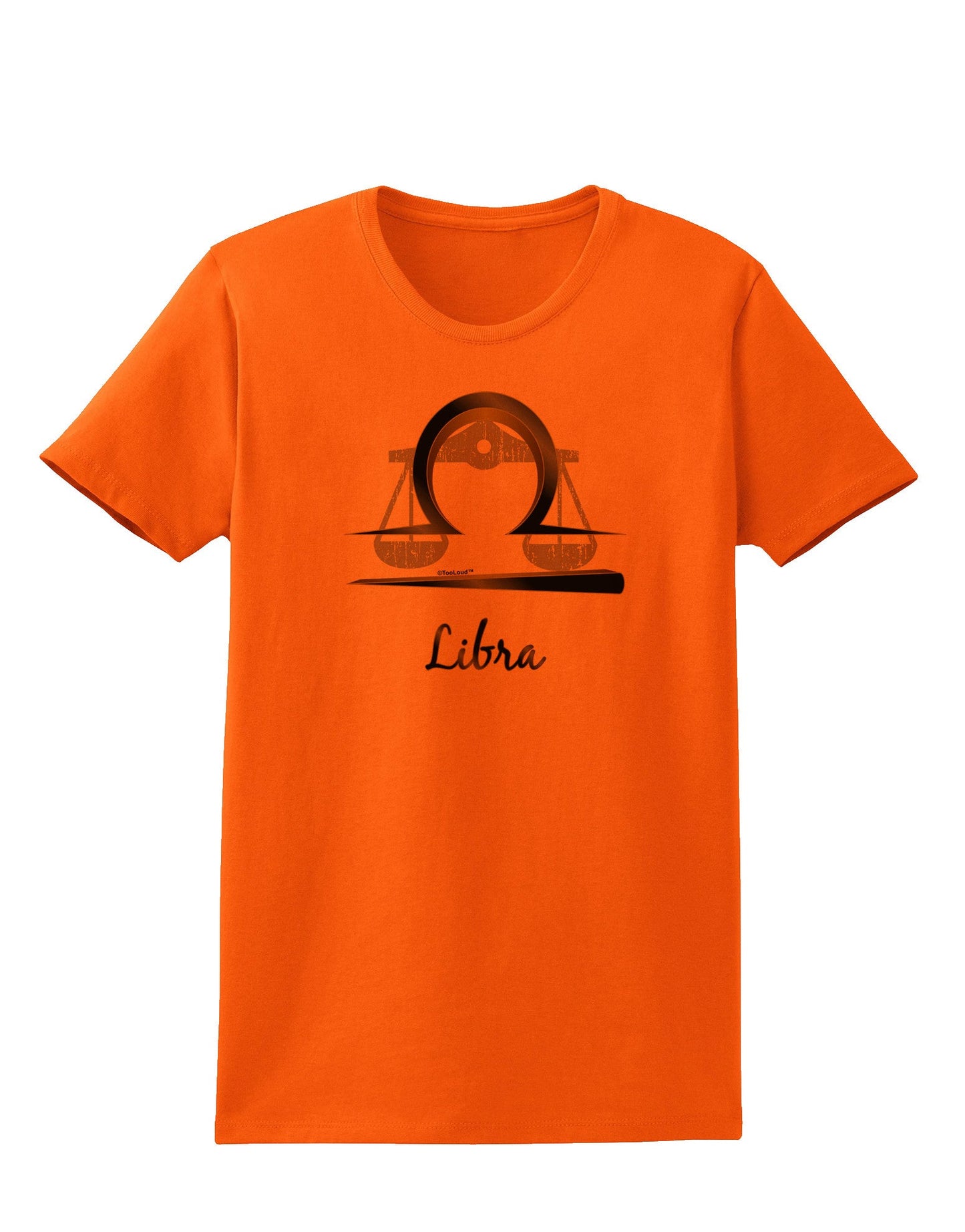 Libra Symbol Womens T-Shirt-Womens T-Shirt-TooLoud-Orange-X-Small-Davson Sales