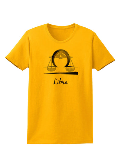 Libra Symbol Womens T-Shirt-Womens T-Shirt-TooLoud-Gold-X-Small-Davson Sales