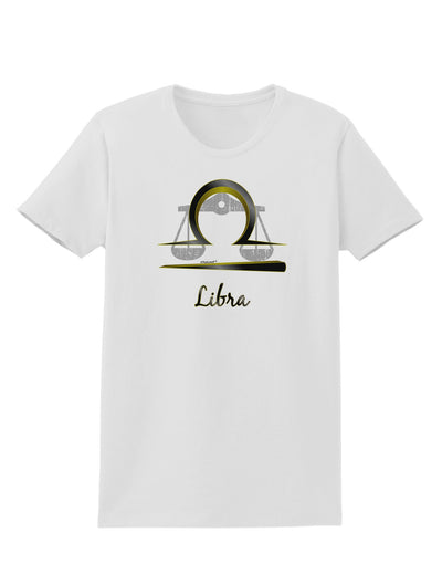 Libra Symbol Womens T-Shirt-Womens T-Shirt-TooLoud-White-X-Small-Davson Sales