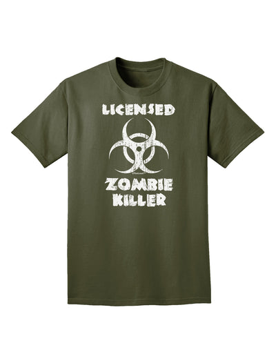 Licensed Zombie Killer - Biohazard Adult Dark T-Shirt by TooLoud-Mens T-Shirt-TooLoud-Military-Green-Small-Davson Sales