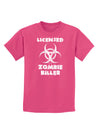 Licensed Zombie Killer - Biohazard Childrens Dark T-Shirt by TooLoud-Childrens T-Shirt-TooLoud-Sangria-X-Small-Davson Sales