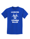 Licensed Zombie Killer - Biohazard Childrens Dark T-Shirt by TooLoud-Childrens T-Shirt-TooLoud-Royal-Blue-X-Small-Davson Sales