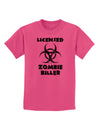 Licensed Zombie Killer - Biohazard Childrens T-Shirt by TooLoud-Childrens T-Shirt-TooLoud-Sangria-X-Small-Davson Sales