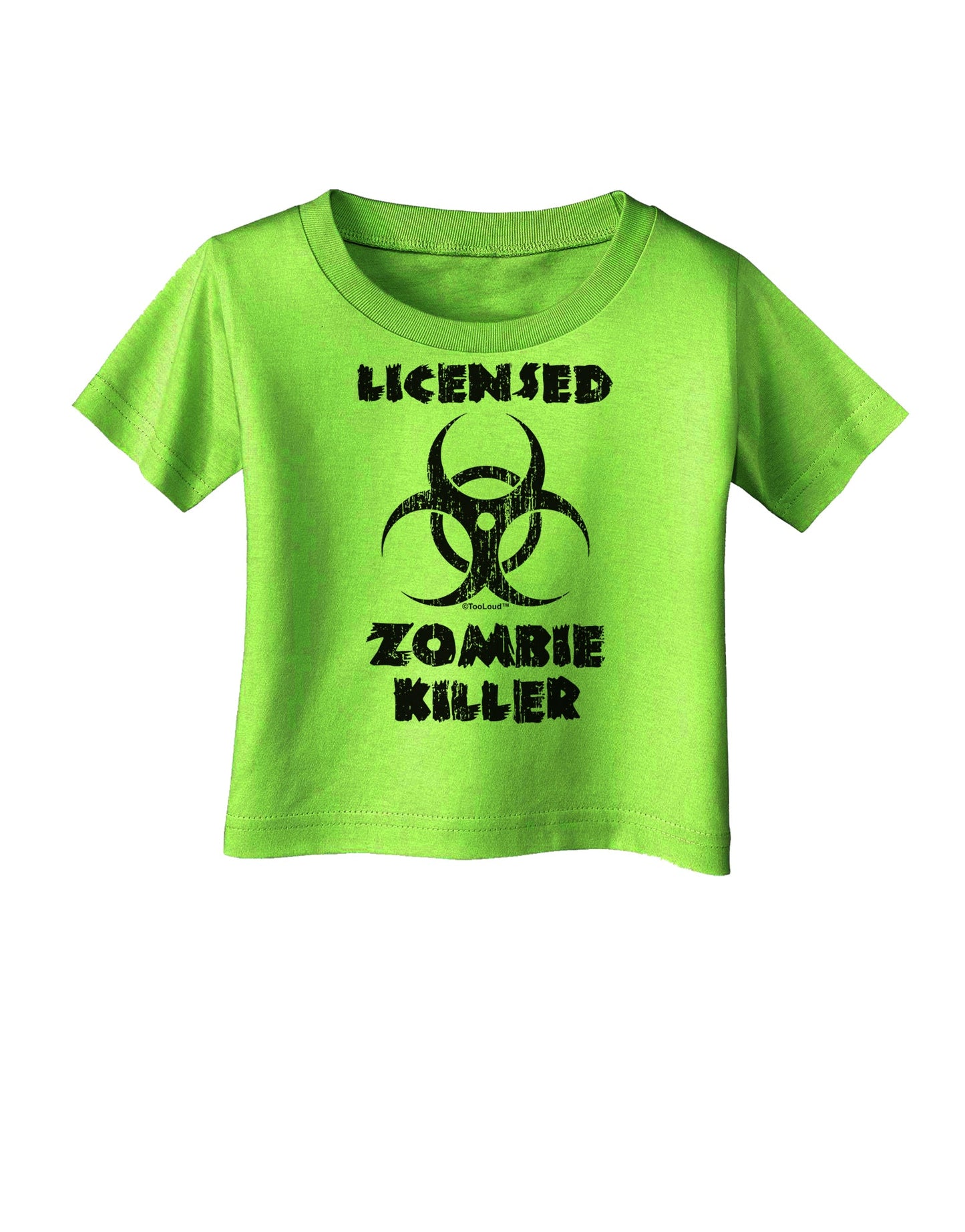 Licensed Zombie Killer - Biohazard Infant T-Shirt by TooLoud-Infant T-Shirt-TooLoud-Lime-Green-06-Months-Davson Sales
