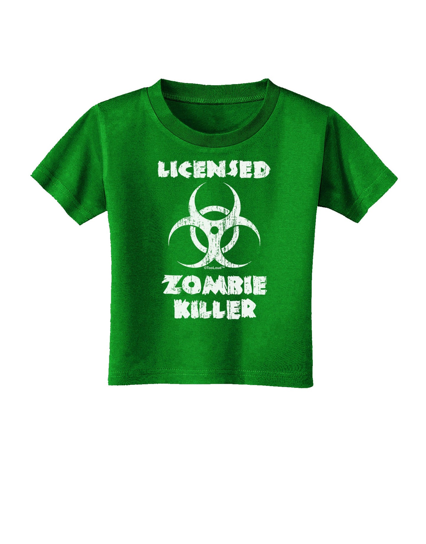 Licensed Zombie Killer - Biohazard Toddler T-Shirt Dark by TooLoud-Toddler T-Shirt-TooLoud-Clover-Green-2T-Davson Sales