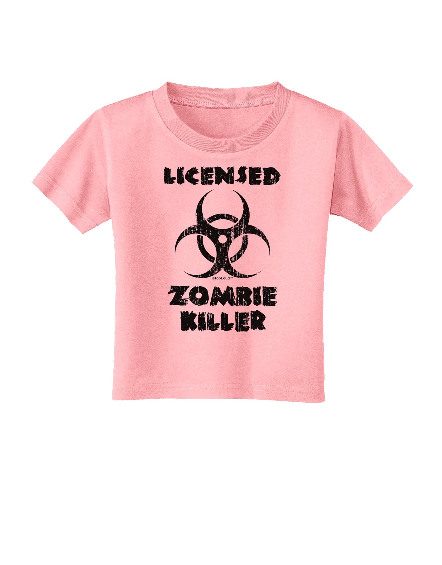 Licensed Zombie Killer - Biohazard Toddler T-Shirt by TooLoud-Toddler T-Shirt-TooLoud-Candy-Pink-2T-Davson Sales