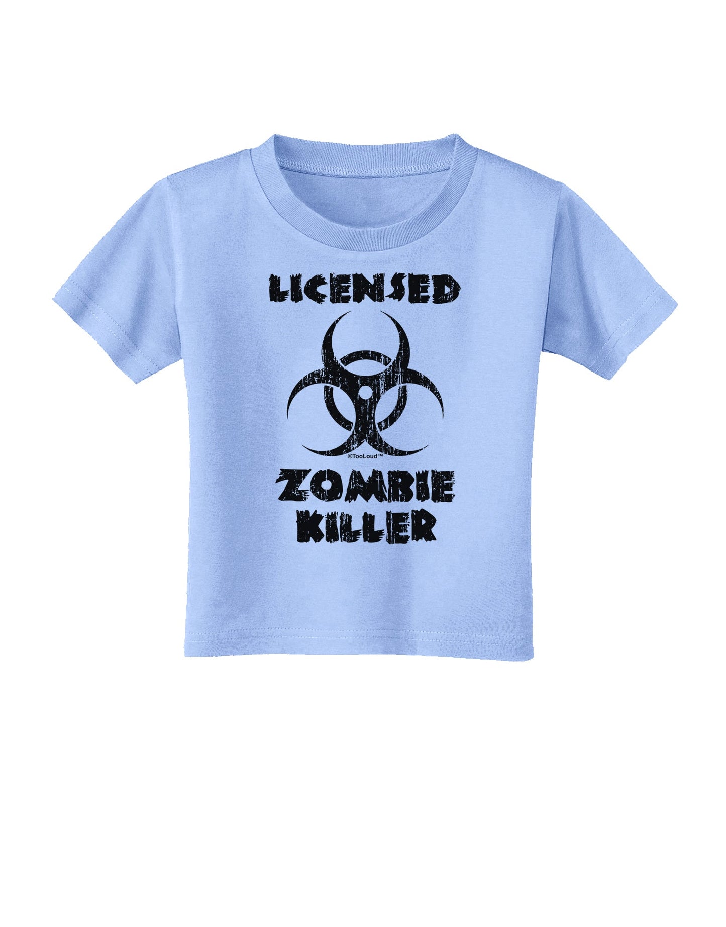 Licensed Zombie Killer - Biohazard Toddler T-Shirt by TooLoud-Toddler T-Shirt-TooLoud-Aquatic-Blue-2T-Davson Sales
