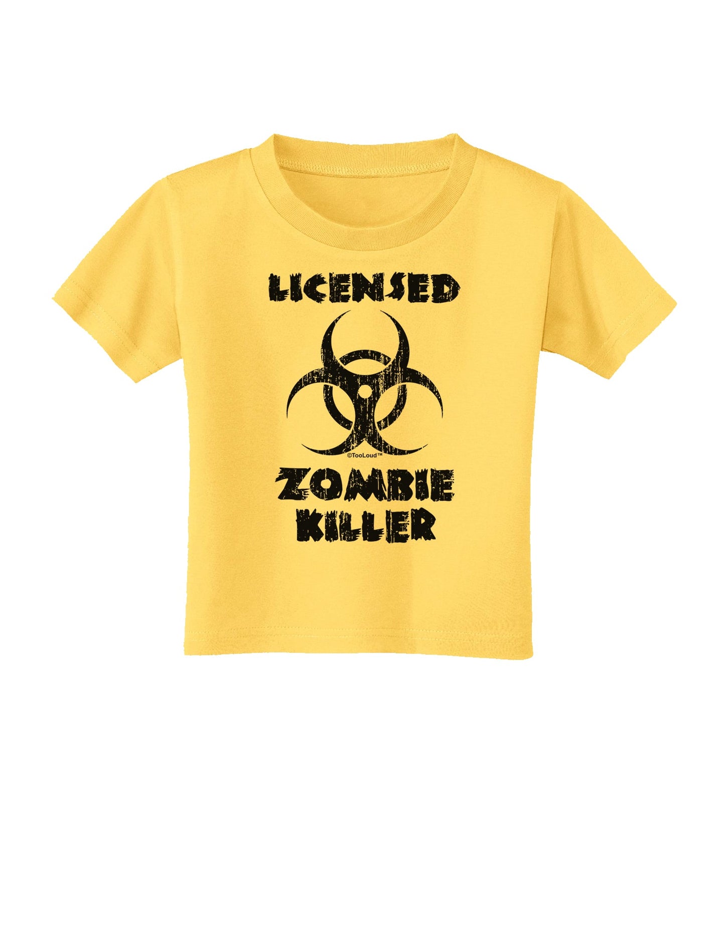Licensed Zombie Killer - Biohazard Toddler T-Shirt by TooLoud-Toddler T-Shirt-TooLoud-Yellow-2T-Davson Sales