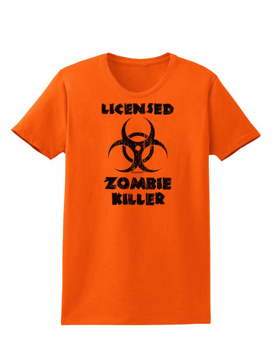 Licensed Zombie Killer - Biohazard Womens T-Shirt by TooLoud-Womens T-Shirt-TooLoud-Orange-X-Small-Davson Sales