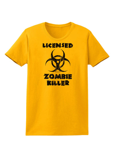 Licensed Zombie Killer - Biohazard Womens T-Shirt by TooLoud-Womens T-Shirt-TooLoud-Gold-X-Small-Davson Sales