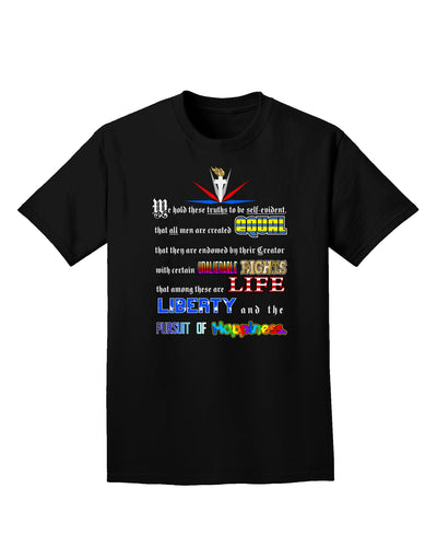 Life Liberty Pursuit of Happiness Adult Dark T-Shirt-Mens T-Shirt-TooLoud-Black-Small-Davson Sales