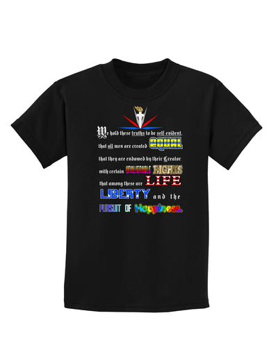 Life Liberty Pursuit of Happiness Childrens Dark T-Shirt-Childrens T-Shirt-TooLoud-Black-X-Small-Davson Sales