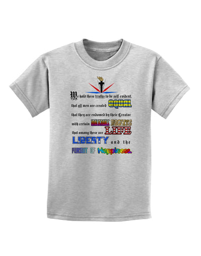 Life Liberty Pursuit of Happiness Childrens T-Shirt-Childrens T-Shirt-TooLoud-AshGray-X-Small-Davson Sales